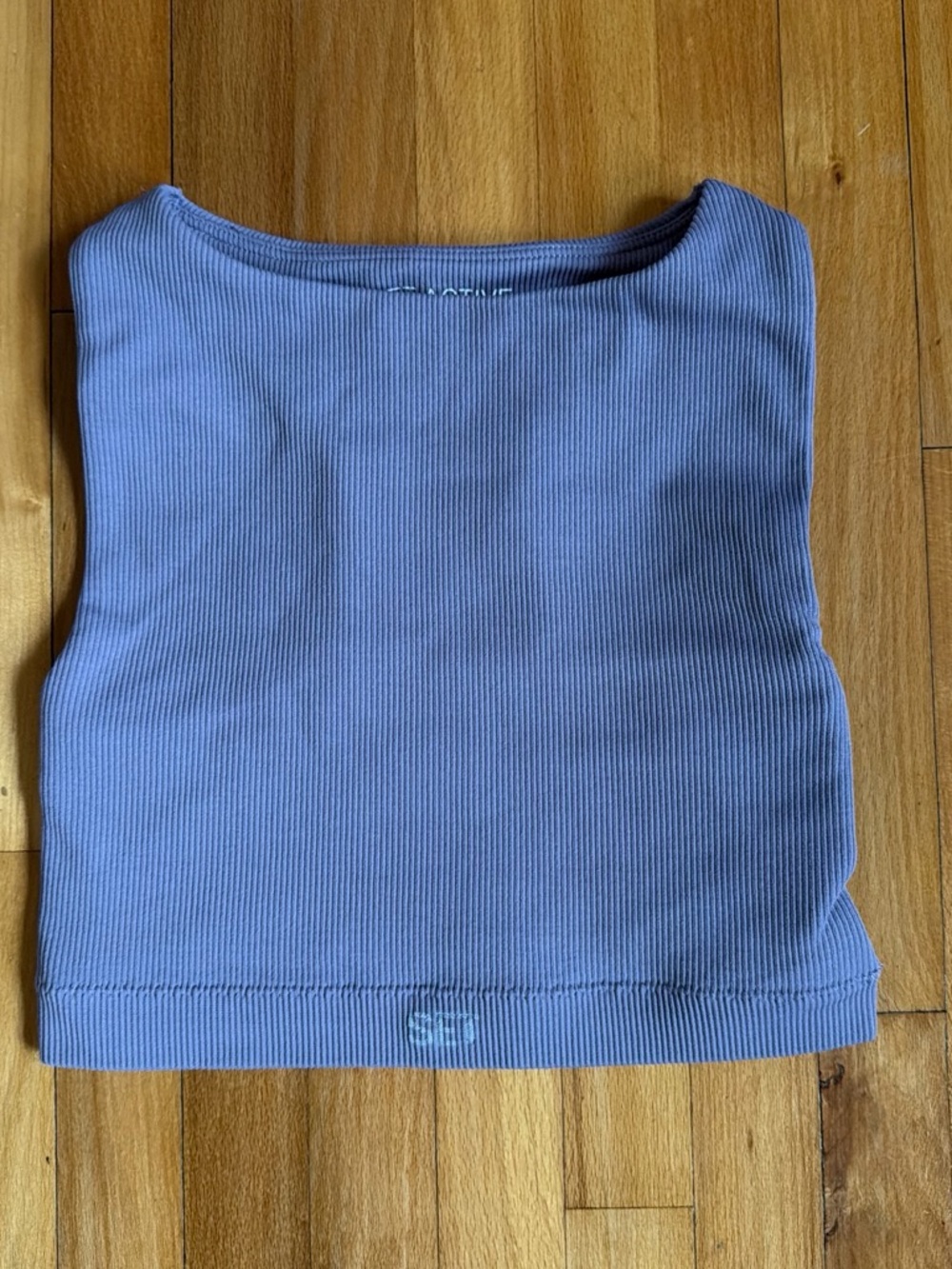 SET Active Ribbed Crop Tank in Periwinkle